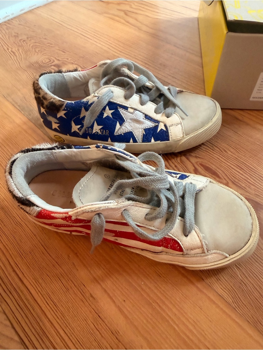 Golden Goose Kids Star Sneakers - Blue, Red & White